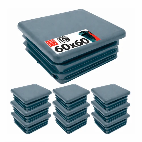 Capuchon de poteau 60x60 mm gris graphite 10 pièces - LUN FIX