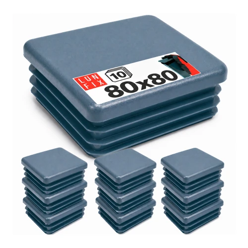 Capuchon de poteau 80x80 mm gris graphite 10 pièces - LUN FIX