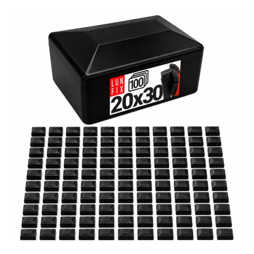 Capuchon de poteau 20x30 mm noir 100 pièces - LUN FIX