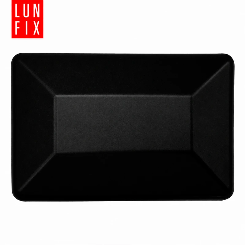 Zaślepka prostokątna czarna 20x30 mm do słupka ogrodzeniowego 10 szt. - Zatyczki do słupków, korki, wkładki