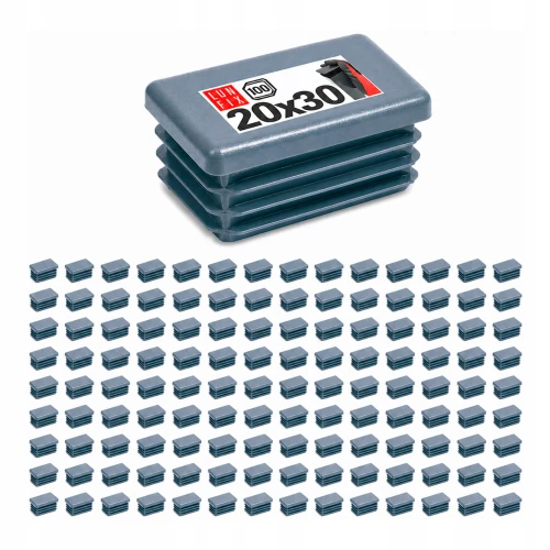 Capuchon de poteau 20x30 mm gris graphite 100 pièces - LUN FIX