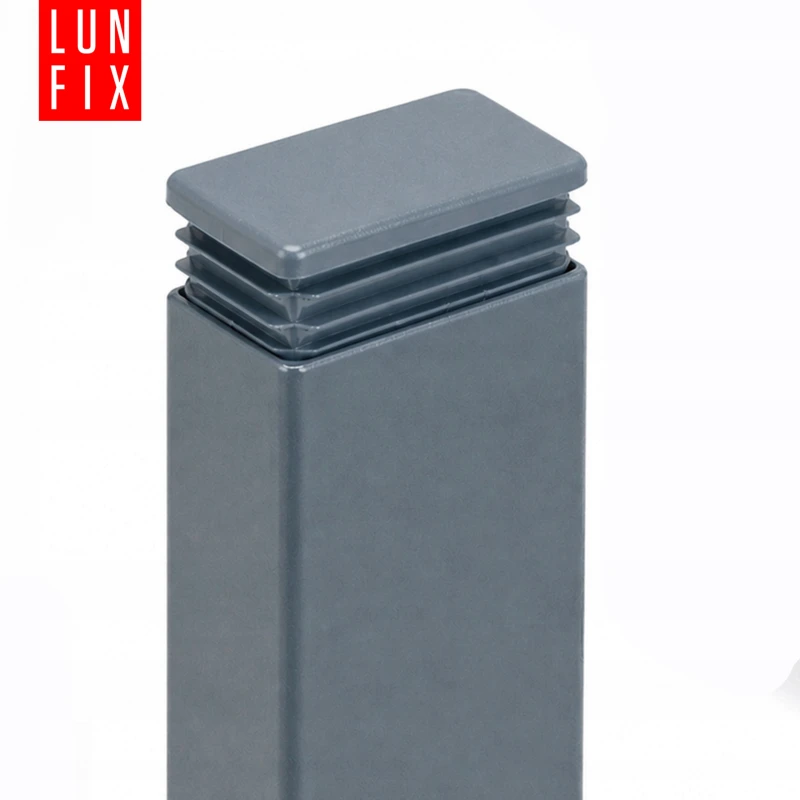 Zaślepka prostokątna grafit 20x30 mm do słupka ogrodzeniowego 100 szt. - Zatyczki do słupków, korki, wkładki