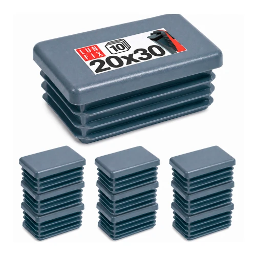 Capuchon de poteau 20x30 mm gris graphite 10 pièces - LUN FIX