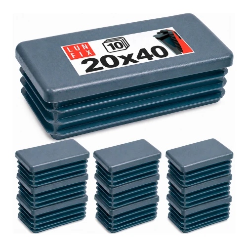 Capuchon de poteau 20x40 mm gris graphite 10 pièces - LUN FIX