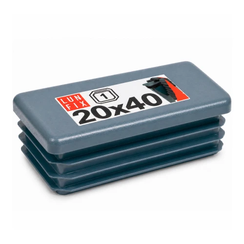 Capuchon de poteau 20x40 mm gris graphite 1 pièce - LUN FIX