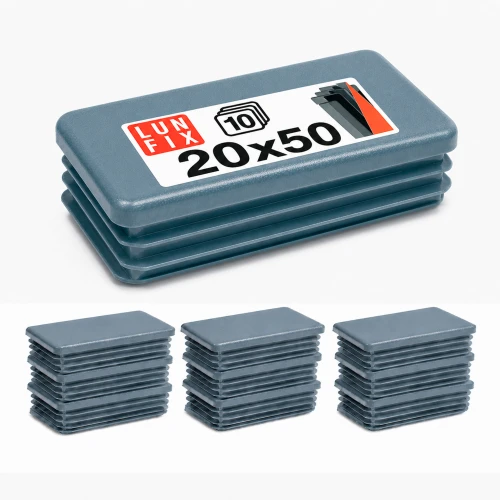 Capuchon de poteau 20x50 mm gris graphite 10 pièces - LUN FIX