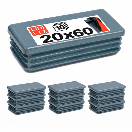Capuchon de poteau 20x60 mm gris graphite 10 pièces - LUN FIX