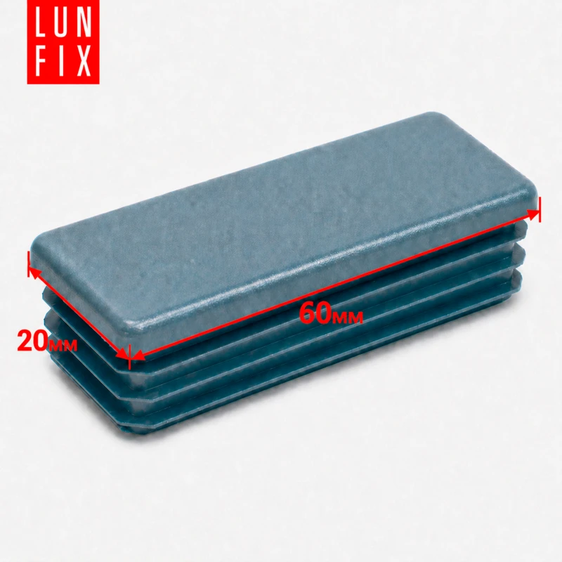 Zaślepka prostokątna grafit 20x60 mm do słupka ogrodzeniowego 1 szt. - Zatyczki do słupków, korki, wkładki