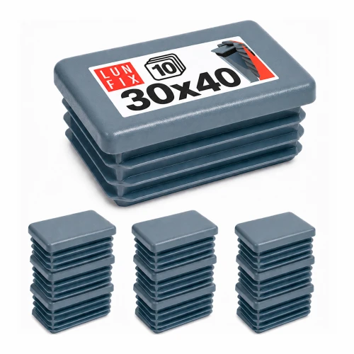 Capuchon de poteau 30x40 mm gris graphite 10 pièces - LUN FIX