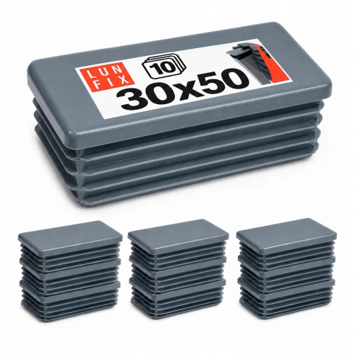 Capuchon de poteau 30x50 mm gris graphite 10 pièces - LUN FIX
