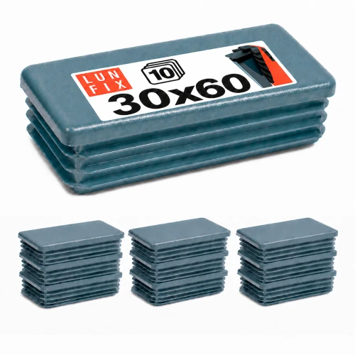 Capuchon de poteau 30x60 mm gris graphite 10 pièces - LUN FIX