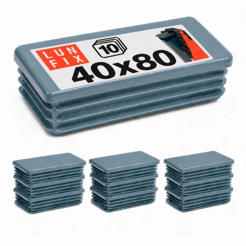 Capuchon de poteau 40x80 mm gris graphite 10 pièces - LUN FIX
