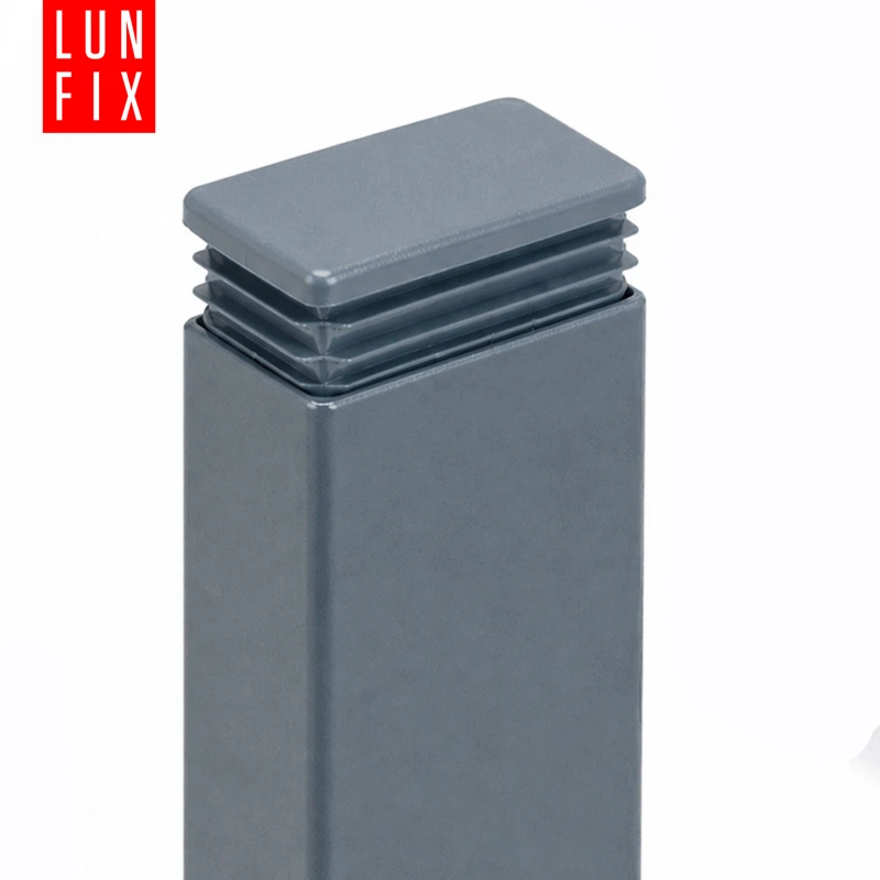 Zaślepka prostokątna grafit 40x80 mm do słupka ogrodzeniowego 1 szt. - Zatyczki do słupków, korki, wkładki