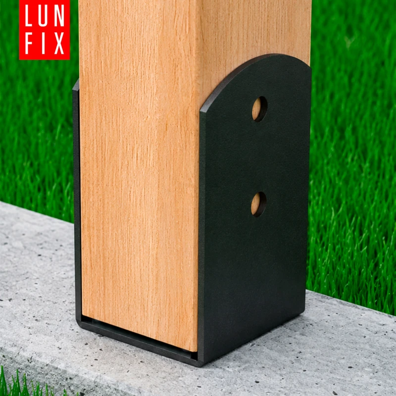Podstawa słupa typu U 100x70x120x2,5 mm czarna PSOL – 1 szt.