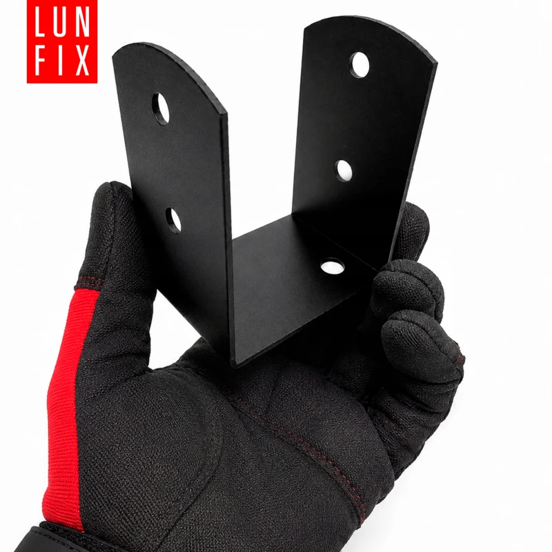Podstawa słupa typu U 90x70x120x2,5 mm czarna PSOL – 1 szt.