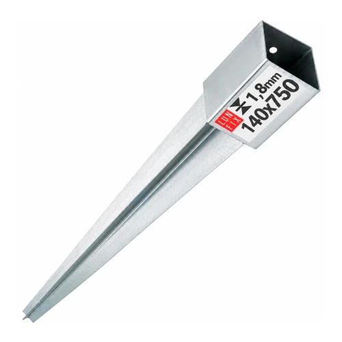 Pied de poteau 141x141x1,8x750 mm PSG7 1 pièce - LUN FIX