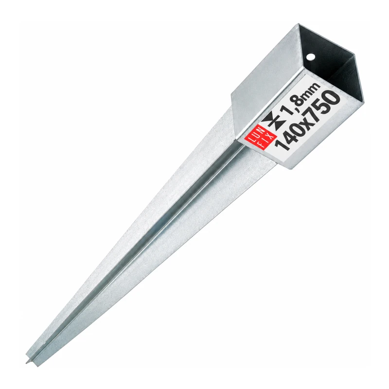 Podstawa słupa wbijana 141x141x1,8x750 mm PSG7 – 1 szt.