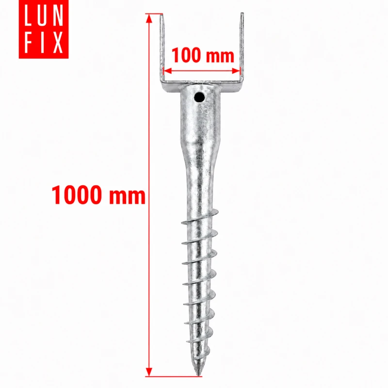 Podstawa słupa wkręcana do ziemi 100x1000 mm – 1 szt.