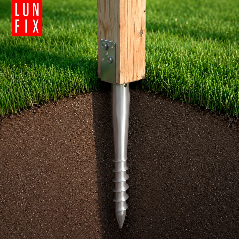 Podstawa słupa wkręcana do ziemi 70x685 mm – 1 szt.
