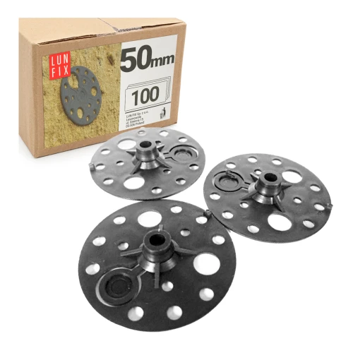 Dammstoff-Halteteller 50 mm graphite 100 pièces - LUN FIX