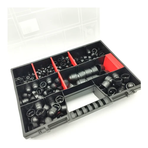 Vis-Caches de protection lot 245 pièces M5-M20 noir Caches de protection 1 boîte - LUN FIX