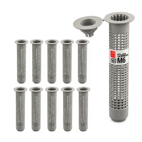 Tamis d'injection pour scellement chimique 12x60 mm M6 10 pièces - LUN FIX