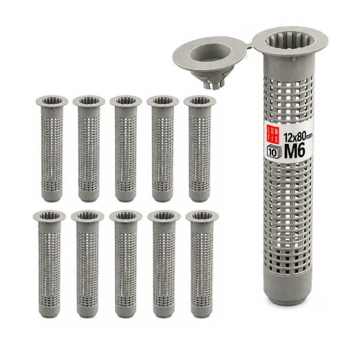 Tamis d'injection pour scellement chimique 12x80 mm M6 10 pièces - LUN FIX