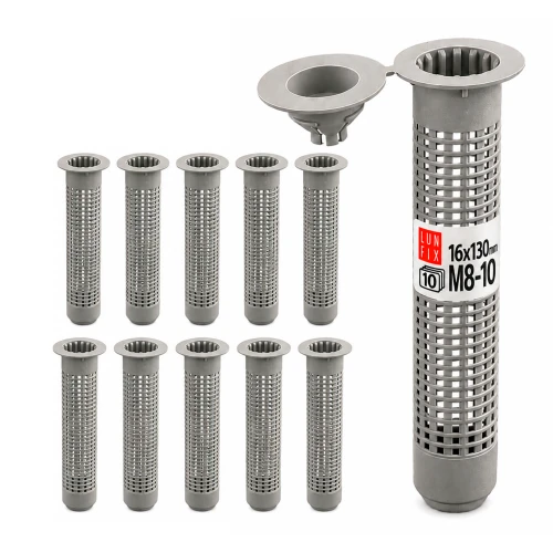 Tamis d'injection pour scellement chimique 16x130 mm M8-10 10 pièces - LUN FIX