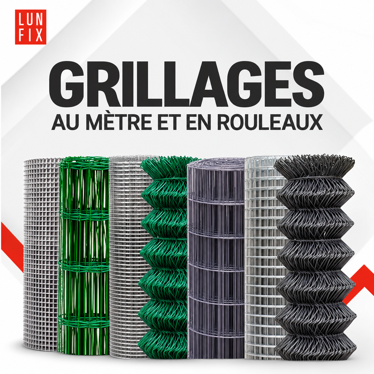 Grillages et clôtures au mètre et en rouleaux chez Lun Fix