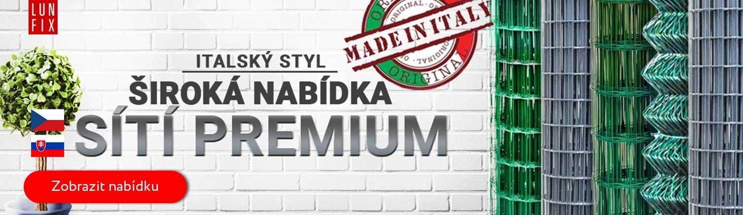 Plotové sítě SITI Premium v italském stylu, vysoká kvalita Lun Fix