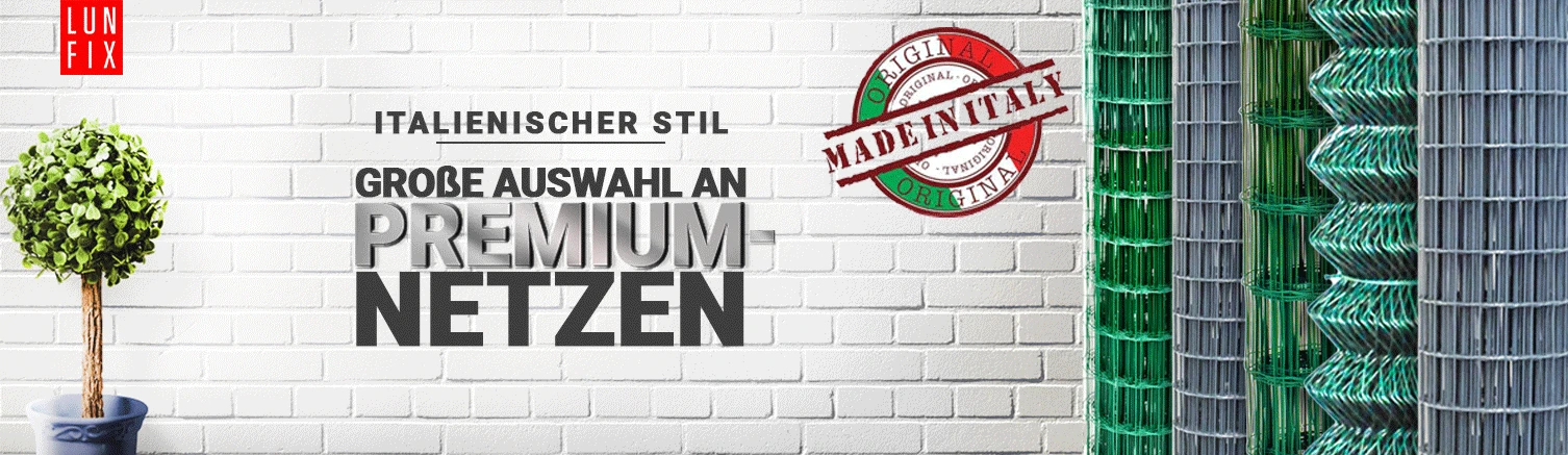 Lun Fix Premium Zaungitter im italienischen Stil, hohe Qualität Lun Fix